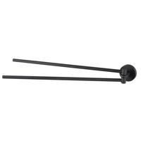 Haceka Kosmos Handdoekhouder - 42cm - dubbel - draaibaar - mat zwart 1208543 - thumbnail