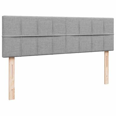 Ottoman bed met matras 140x200cm stof lichtgrijs