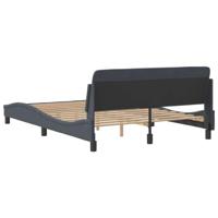 Bedframe zonder matras 120x200 cm fluweel donkergrijs - thumbnail