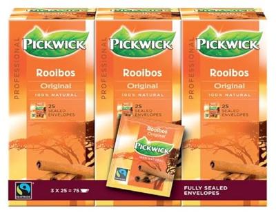 Thee Pickwick Fair Trade rooibos 25x1.5gr | 3 stuks Thee Pickwick Fair Trade rooibos 25x1.5gr | 3 stuks