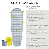 Nemo Tensor Elite Short Mummy Slaapmat Aluminum/Titanium Short - thumbnail