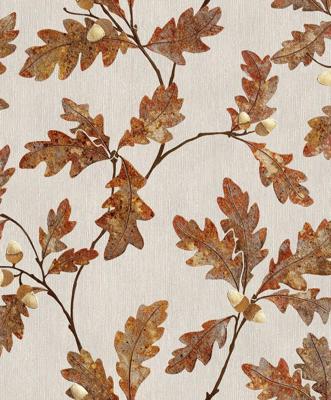 Marburg Timber Behang met eikenbladeren - 35398