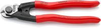 Knipex Drahtseilschere poliert190mm PVC-Überzug Knipex 95 61 190 Draadkabelschaar Geschikt voor (striptechniek) Aluminium- en koperkabel, een- en meerdraads, - thumbnail