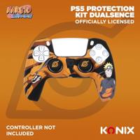 Beschermhoes voor controller - KONIX - Naruto Shippuden - DualSense PS5 - Siliconen - Kurama/Kyûbi en Naruto patroon - Zwart - thumbnail
