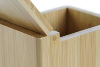 Zoutvaatje met deksel DKD Home Decor Natuurlijk Bamboe 10 x 13 x 10 cm - thumbnail