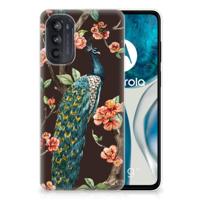 Motorola Moto G52/G82 | TPU Hoesje | Pauw met Bloemen - thumbnail