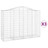 Schanskorven 3 st gewelfd 200x50x140/160 cm ijzer - thumbnail