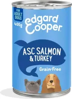 Edgard & Cooper Zalm en Kalkoen hond natvoer blik 400 gram - thumbnail