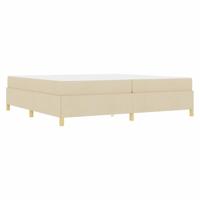 Boxspring bed Anders Wit en Crème 200 x 200 cm Stof - thumbnail
