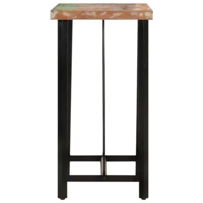 Bartafel 55x55x107 cm massief gerecycled hout en ijzer