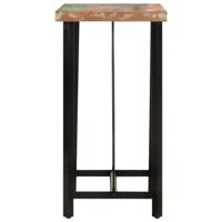 Bartafel 55x55x107 cm massief gerecycled hout en ijzer - thumbnail
