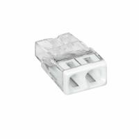 WAGO 2273-202-100 2273 Lasklem Flexibel: - Massief: 0.5-2.5 mm² Aantal polen: 2 100 stuk(s) Transparant, Wit - thumbnail