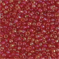 Creativ Company Rocailles, d 3 mm, afm 8/0 , gatgrootte 0,6-1,0 mm, kersen glans, 25 gr/ 1 doos - thumbnail