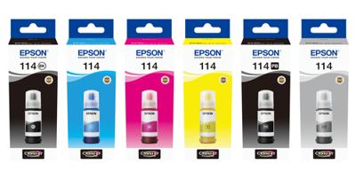 Epson 114 70ml Gele inktcartridge voor de Ecotank Epson 114 70ml Gele inktcartridge voor de Ecotank