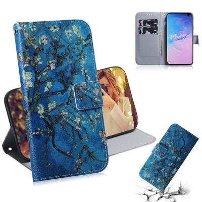Abrikoos bloem patroon gekleurde tekening horizontale Flip lederen case voor Galaxy S10 Plus met houder & card slots & portemonnee Abrikoos bloem patroon gekleurde tekening horizontale Flip lederen case voor Galaxy S10 Plus met houder & card slots & portemonnee