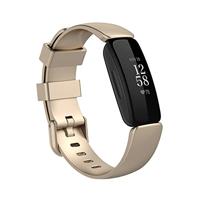 By Qubix - Compatible met Fitbit Inspire 2 & Ace 3 - Sportbandje met gesp - Maat: Small - Champagne goud - Compatible fitbit bandje - thumbnail