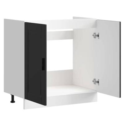 Spoelbakonderkast Porto 80x46x81,5 cm bewerkt hout zwart