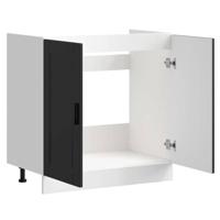 Spoelbakonderkast Porto 80x46x81,5 cm bewerkt hout zwart - thumbnail