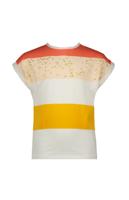NoNo Meisjes t-shirt colourblock - Kuy - Antraciet - thumbnail