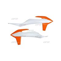UFO PLAST radiateurafdekking radiator covers ufo ktm white/ orange - thumbnail