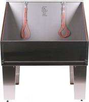 Orca groot RVS bad 120x60 met instapklep - thumbnail