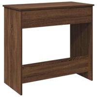 Bureau 80x40x75 cm bewerkt hout bruin eikenkleur - thumbnail