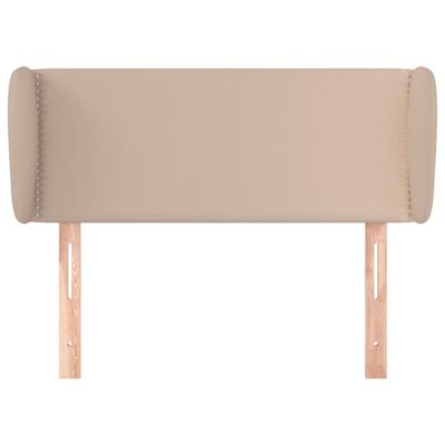 Hoofdbord met randen 93x23x118/128 cm kunstleer cappuccinokleur - thumbnail