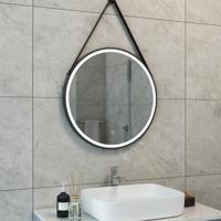 Wiesbaden Cinto LED Badkamerspiegel 60cm - Dimbaar & Verwarmd - Mat Zwart - thumbnail