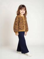 Gevoerde wijde legging van fleece voor meisjes marineblauw - thumbnail