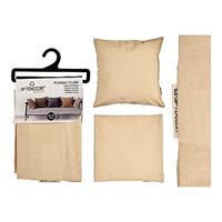 Kussenhoes Crème Beige 45 x 0,5 x 45 cm 60 x 0,5 x 60 cm - Maat: 60 x 60 cm - thumbnail