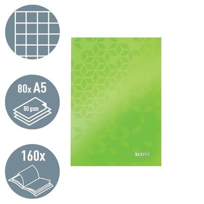 Leitz 46281054 Notitieboek Geruit Groen Aantal paginas: 80 DIN A5