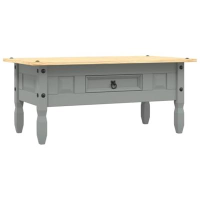 Salontafel 100x60x45 cm Mexicaans grenenhout Corona-stijl grijs Salontafel 100x60x45 cm Mexicaans grenenhout Corona-stijl grijs