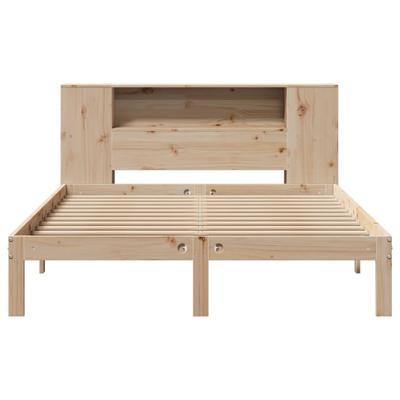 Bed met boekenkast zonder matras massief grenenhout 160x200 cm - thumbnail