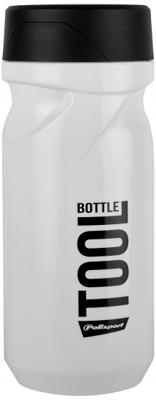 Polisport tool bottle 600ml wit met zwarte opdruk