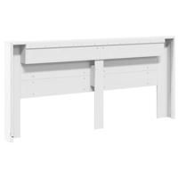 Hoofdbordkast met LED-verlichting 220x16,5x103,5 cm wit - thumbnail