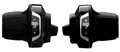 Shimano revoshifters tourney 3x7v sl-rv zwart/zwart