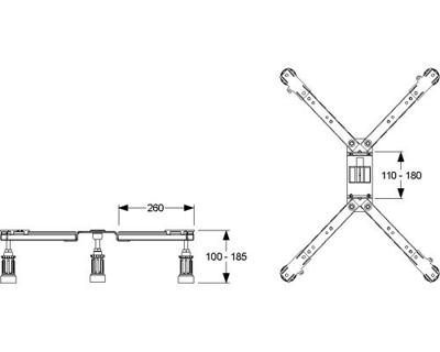 Meister MEPA Mepa Voet Voor Douchekuip Bw-5 Maxi - MEP150130