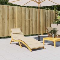 VidaXL Ligbedkussen 186x58x4 cm oxford stof beige - thumbnail