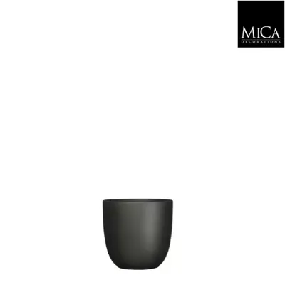 Mica Decorations tusca pot mat zwart 9x10cm Mica Decorations tusca pot mat zwart 9x10cm