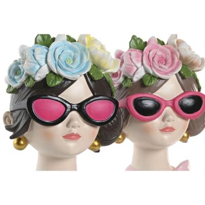 Decoratieve figuren Home ESPRIT Blauw Roze Vrouw 14 x 10 x 20 cm (2 Stuks) Decoratieve figuren Home ESPRIT Blauw Roze Vrouw 14 x 10 x 20 cm (2 Stuks)