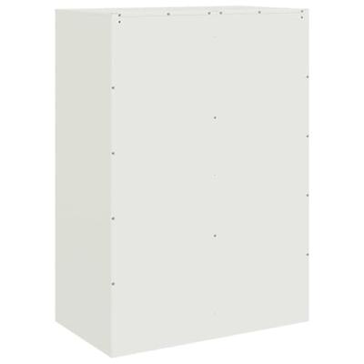 Hoge kast 67x39x95 cm staal wit
