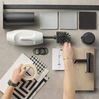 Ben Engraved Line fonteinkraan mat zwart - thumbnail