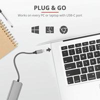 Trust Halyx Usb-C Naar 4-Poorts Usb-A 3.2 Gen1-Hub, Grijs - thumbnail