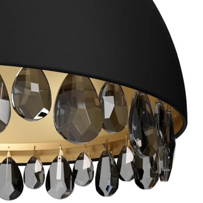 Stars of Light Zwarte hanglamp met kristalGaetano 2 Ø 45cm - 39949