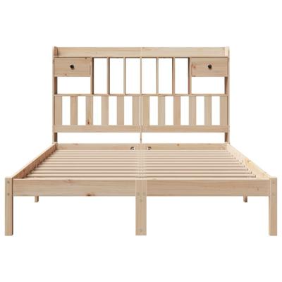 Bed met boekenkast zonder matras massief grenenhout 150x200 cm - thumbnail