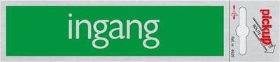 Bord Alulook Ingang - 165x44 mm zelfklevend.