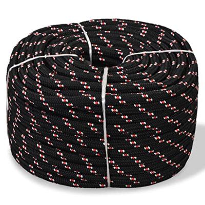 VidaXL Boot touw 10 mm 50 m polypropyleen zwart VidaXL Boot touw 10 mm 50 m polypropyleen zwart