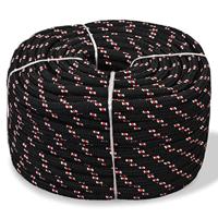 VidaXL Boot touw 10 mm 50 m polypropyleen zwart - thumbnail