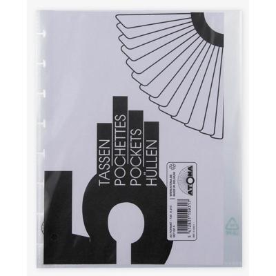 Atoma showtassen, transparant, voor A5+ schriften, set van 5 stuks Atoma showtassen, transparant, voor A5+ schriften, set van 5 stuks