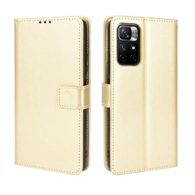 Voor Xiaomi Redmi Note 11 5G / POCO M4 PRO Retro Crazy Horse Texture Lederen Telefoonhoes (Goud) Voor Xiaomi Redmi Note 11 5G / POCO M4 PRO Retro Crazy Horse Texture Lederen Telefoonhoes (Goud)